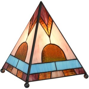 LumiLamp 5LL-6118 Lámpara de mesa Tiffany 26x26x30...