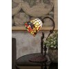 LumiLamp 5LL-6132 Lámpara de mesa Tiffany 15x9x21 cm E14-máx 1x40W Amarillo, Marrón