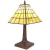 LumiLamp 5LL-6140 Lámpara de mesa Tiffany Ø 20x38 cm E14-máx 1x40W Amarillo