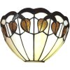 LumiLamp 5LL-6144 Aplique Tiffany 31x15x21 cm E27-máx 1x60W Blanco