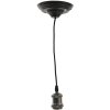LumiLamp 5LL-95Z Portalámpara colgante 150 cm E27-máx 1x60W Negro