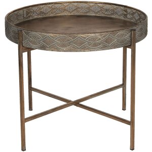 Clayre & Eef 5Y0756 Mesa auxiliar color cobre...