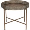 Clayre & Eef 5Y0756 Mesa auxiliar color cobre Ø 60x50 cm