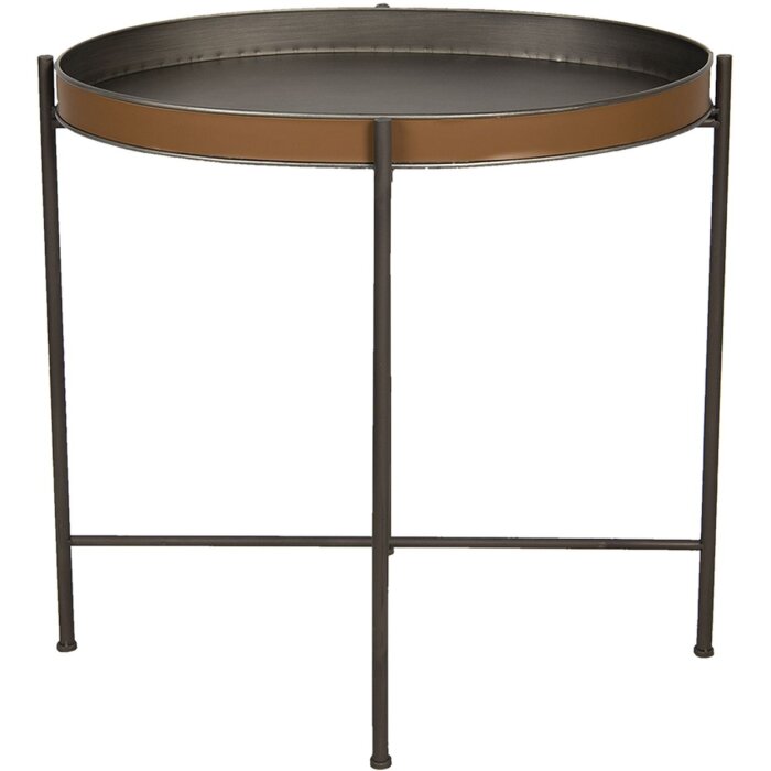 Clayre & Eef 5Y0818 Mesa auxiliar marrón 69x47x66 cm