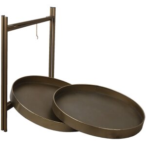 Clayre & Eef 5Y0882 Mesa auxiliar color cobre Ø 52x60 cm