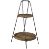 Clayre & Eef 5Y0913 Estantería 2 niveles Marrón Ø 46x75 cm
