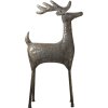 Clayre & Eef 5Y0921 Decoración Navideña Estatua Reno Gris 45x15x79 cm