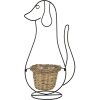 Clayre & Eef 5Y0987 Maceta Interior Perro Negro 35x22x67 cm