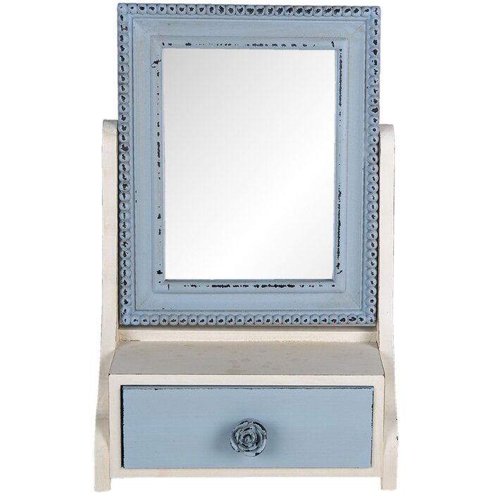 Clayre & Eef 62S242 Espejo de pie Azul 25x14x38 cm