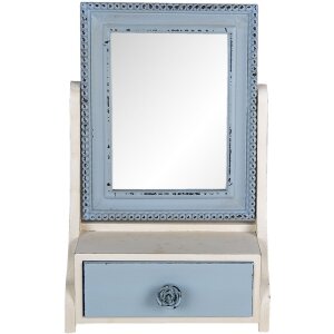 Clayre & Eef 62S242 Espejo de pie Azul 25x14x38 cm