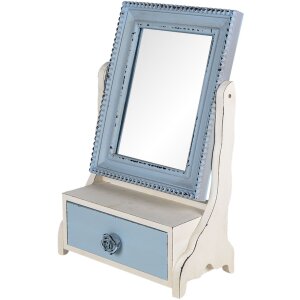 Clayre & Eef 62S242 Espejo de pie Azul 25x14x38 cm