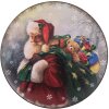 Clayre & Eef 64808 Plato de Navidad Ø 33 cm Papá Noel de plástico multicolor