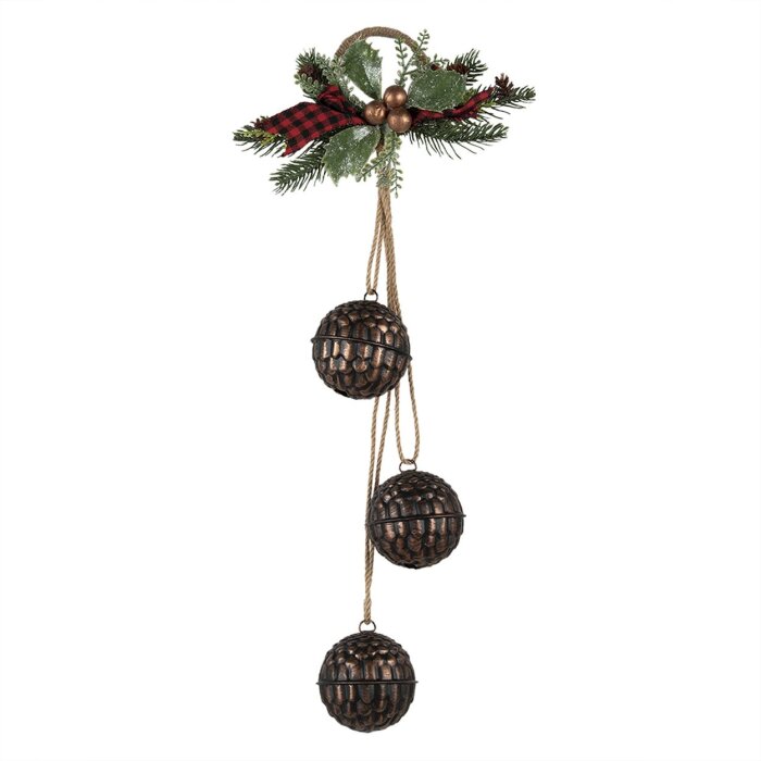 Clayre & Eef 64843 Decoración de Navidad Marrón, Rojo 22x8x60 cm