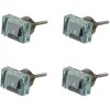 Clayre & Eef 64865 Juego de 4 pomos transparentes 4x3x2 cm
