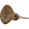Clayre & Eef 64867 Juego de 4 pomos marrón Ø 4x4 cm