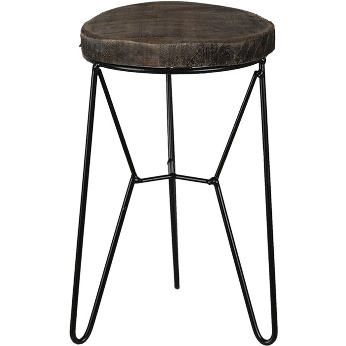 Clayre & Eef 64939 Mesa para plantas marrón Ø 13x22 cm
