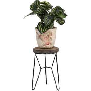 Clayre & Eef 64939 Mesa para plantas marrón Ø 13x22 cm