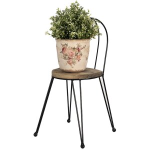 Clayre & Eef 64942 Mesa para plantas marrón 23x22x45 cm