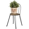 Clayre & Eef 64942 Mesa para plantas marrón 23x22x45 cm