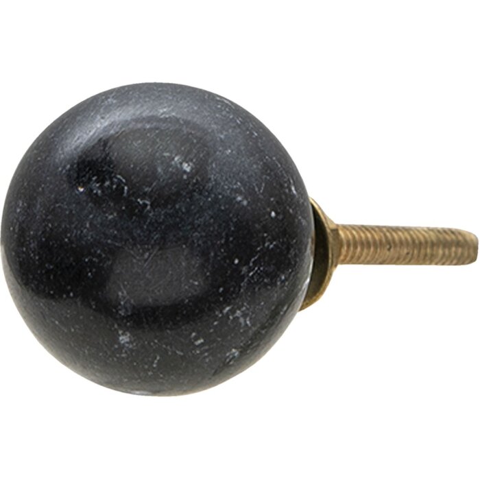 Clayre & Eef 64979 Pomo puerta negro Ø 3x3 cm