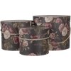 Clayre & Eef 65011 Sombrerera Set de 3 Negro Ø 23x20 cm