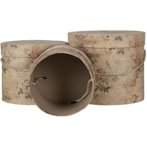 Clayre & Eef 65012 Sombrerera Set de 3 Beige Ø...