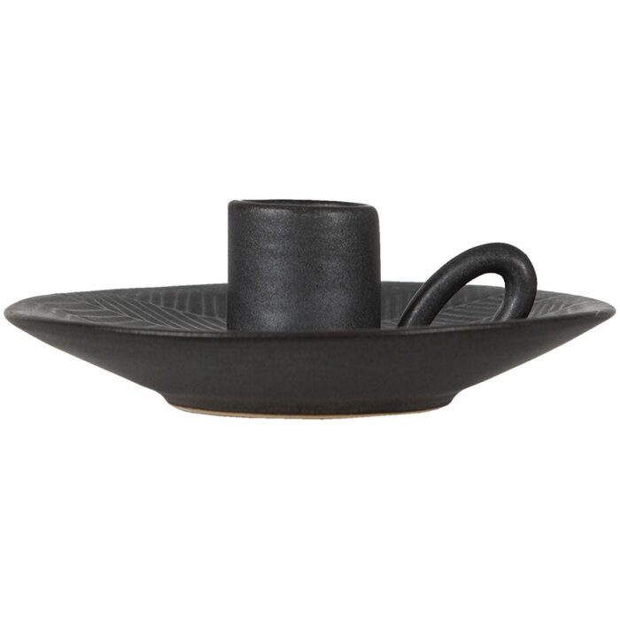 Clayre & Eef 6CE1299 Candelero Gris Ø 13x4 cm