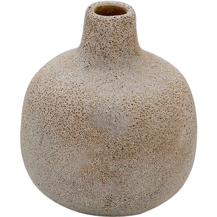 Clayre & Eef 6CE1318 Jarrón Decorativo Beige Ø 9x9 cm