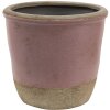 Clayre & Eef 6CE1380XL Maceta de interior rosa, beige Ø 19x19 cm