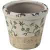 Clayre & Eef 6CE1384S Macetero para interior verde, blanco Ø 8x7 cm