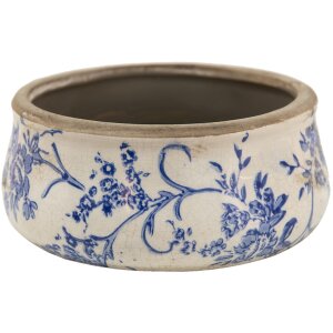 Clayre & Eef 6CE1397L Maceta de interior azul, blanca...
