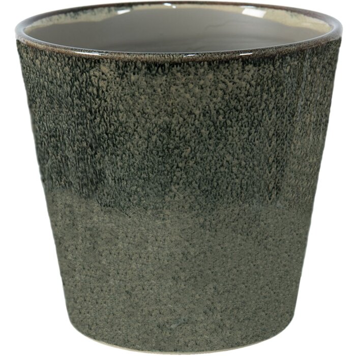 Clayre & Eef 6CE1407XL Maceta para interior verde Ø 19x18 cm