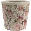 Clayre & Eef 6CE1409S Macetero para Interior Blanco, Rosa Ø 12x11 cm