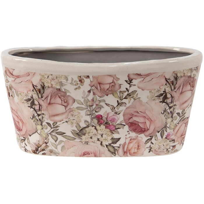 Clayre & Eef 6CE1411 Maceta de interior rosa 27x13x14 cm