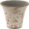 Clayre & Eef 6CE1418 Maceta de interior rosa, beige Ø 12x11 cm
