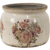 Clayre & Eef 6CE1419L Maceta de interior rosa, beige Ø 20x15 cm