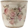 Clayre & Eef 6CE1421S Maceta de interior rosa, beige Ø 11x10 cm