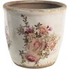 Clayre & Eef 6CE1421XL Maceta para interior Rosa, beige Ø 16x15 cm
