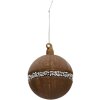 Clayre & Eef 6GL3271 Set de 4 bolas de Navidad marrón Ø 8 cm