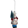 Clayre & Eef 6GL3326 Colgante Bisutería Papá Noel Rojo, Azul 9x5x16 cm