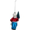 Clayre & Eef 6GL3326 Colgante Bisutería Papá Noel Rojo, Azul 9x5x16 cm