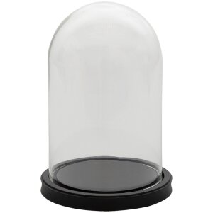 Clayre & Eef 6GL3365 Campana de vidrio negra Ø...