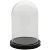 Clayre & Eef 6GL3365 Campana de vidrio negra Ø 17x25 cm