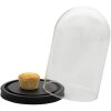 Clayre & Eef 6GL3365 Campana de vidrio negra Ø 17x25 cm