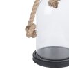 Clayre & Eef 6GL3367 Campana de vidrio negra 17x17x28 cm