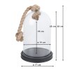 Clayre & Eef 6GL3367 Campana de vidrio negra 17x17x28 cm