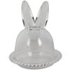 Clayre & Eef 6GL3376 Campana Cristal Conejo Transparente Ø 14x16 cm