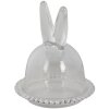 Clayre & Eef 6GL3376 Campana Cristal Conejo Transparente Ø 14x16 cm