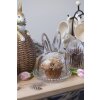 Clayre & Eef 6GL3376 Campana Cristal Conejo Transparente Ø 14x16 cm