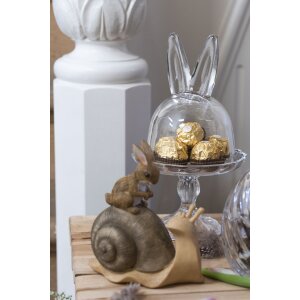 Clayre & Eef 6GL3377 Campana de vidrio transparente Ø 14x23 cm